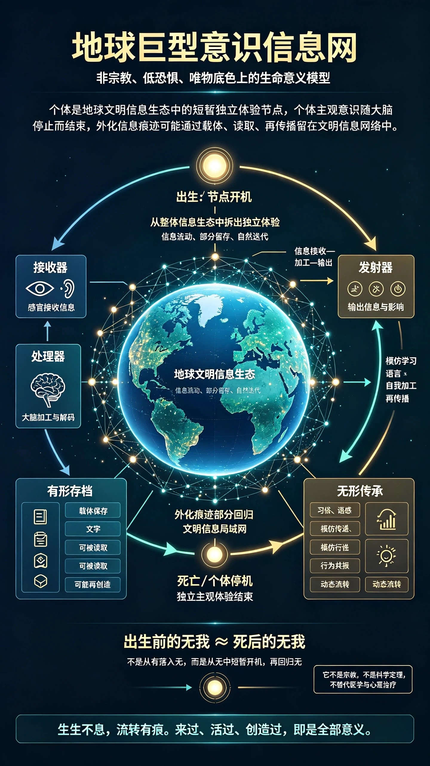 地球巨型意识信息网示意图